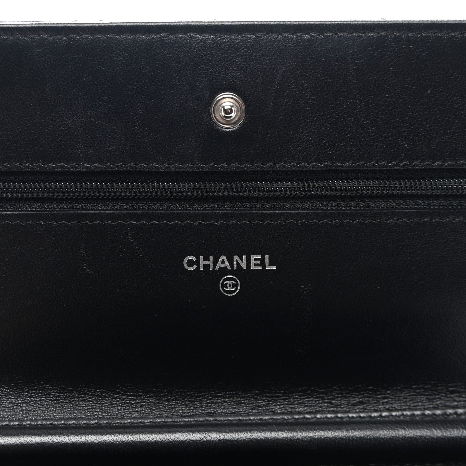Chanel Lambskin Quilted Wallet On Chain WOC Black 6 of 13