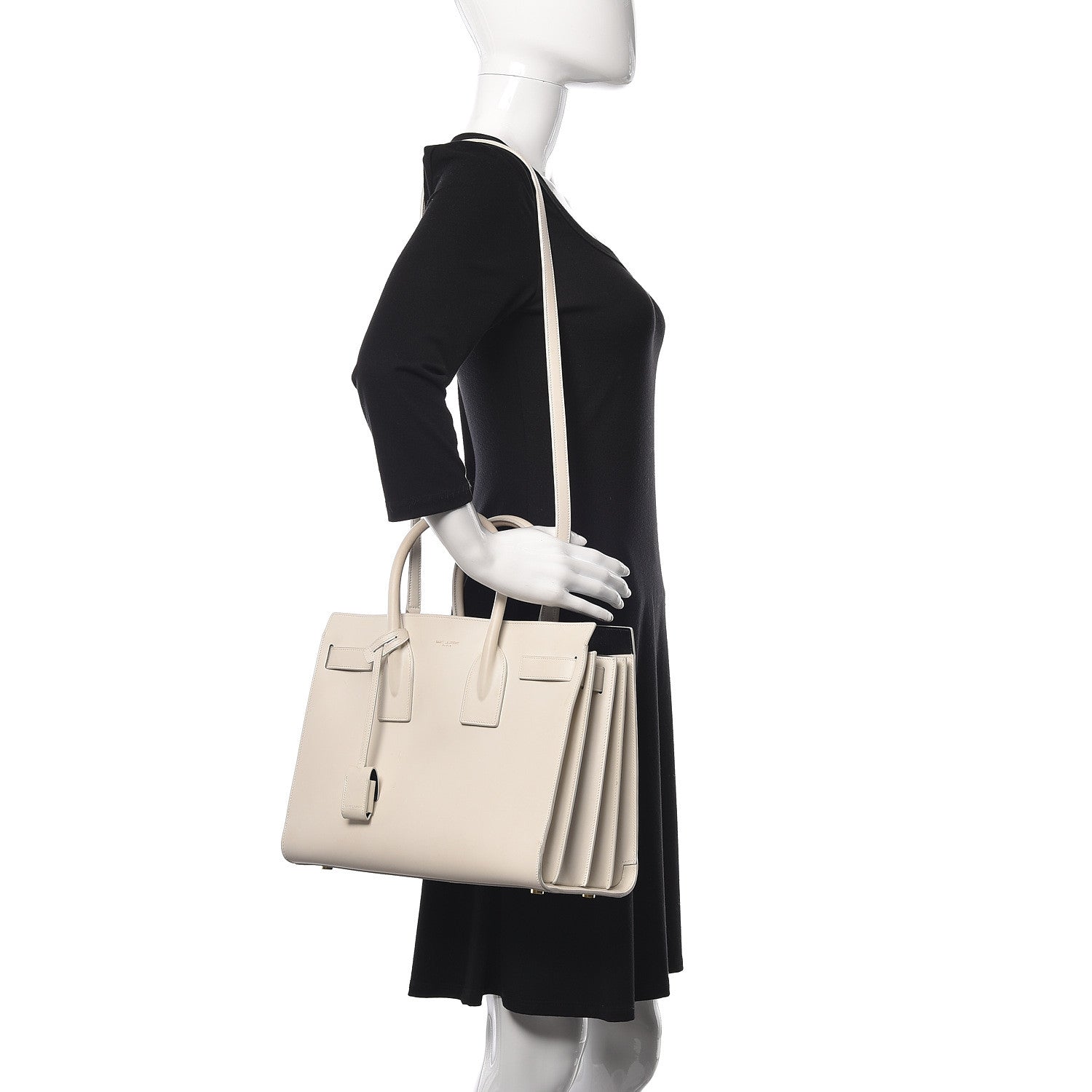 Saint Laurent Calfskin Small Sac De Jour Porcellana Black 2 of 9