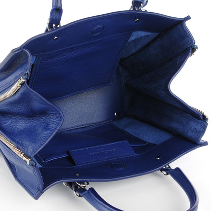 Balenciaga Calfskin Papier Mini A4 Zip Around Tote Bleu Mineral 5 of 8
