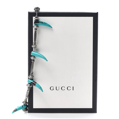 Gucci Sterling Silver Resin Horn Necklace Turquoise 6 of 6