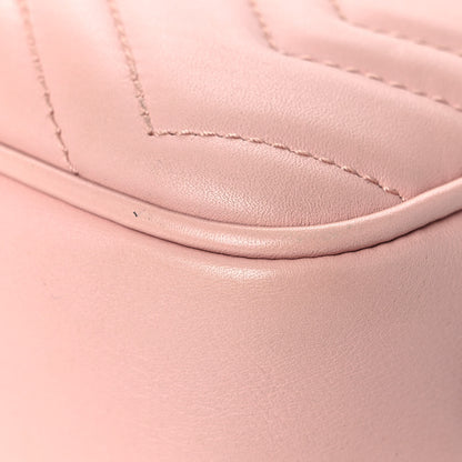 Gucci Calfskin Matelasse Mini GG Marmont Chain Shoulder Bag Perfect Pink 9 of 19