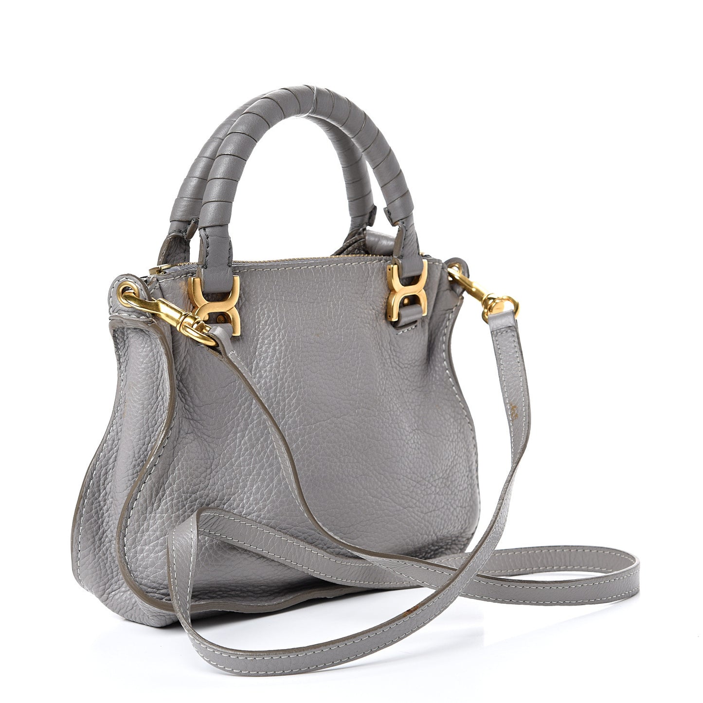 Calfskin Mini Marcie Satchel Cashmere Grey