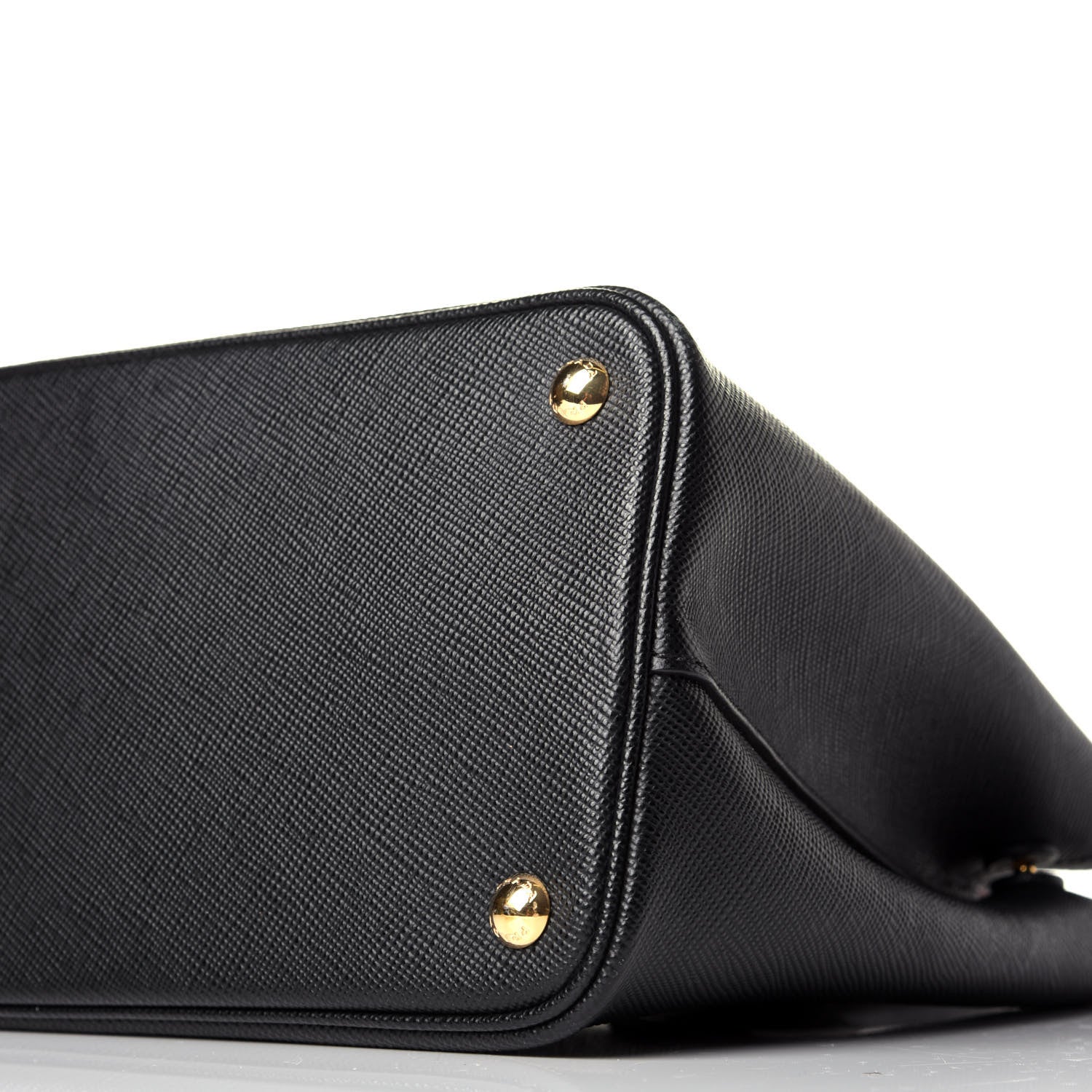 Prada Saffiano Cuir Small Double Bag Black Fuoco 9 of 9