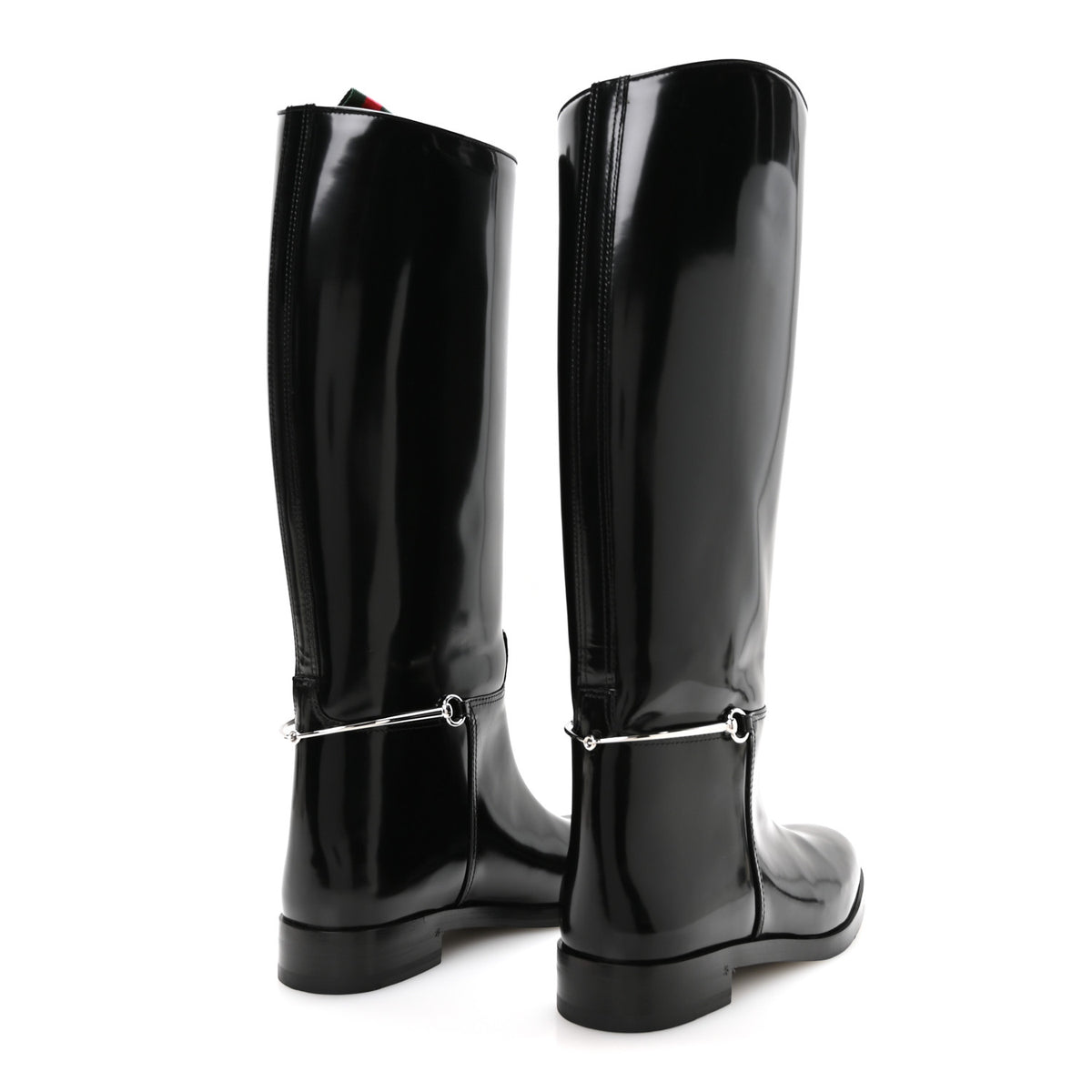 Gucci Brushed Calfskin Michelangelo Slim Horsebit Riding Boots 38 Luscious Green 4 of 7