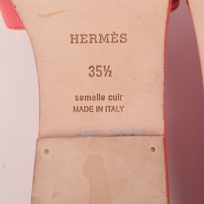 Hermes Epsom Oran Sandals 35.5 Rouge 6 of 7