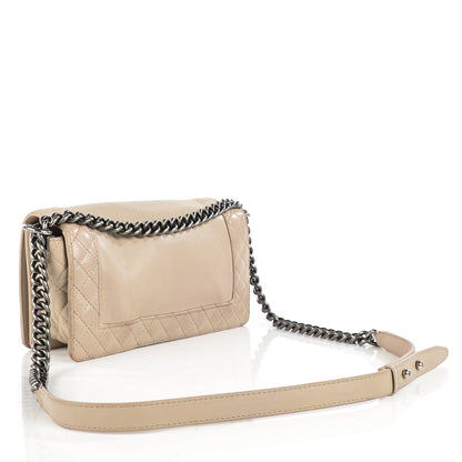 Chanel Calfskin Medium Boy Reverso Flap Beige Clair 3 of 8