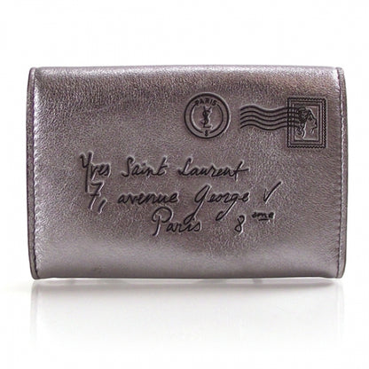 Saint Laurent Metallic Leather Y-Mail Coin Purse 2 of 7