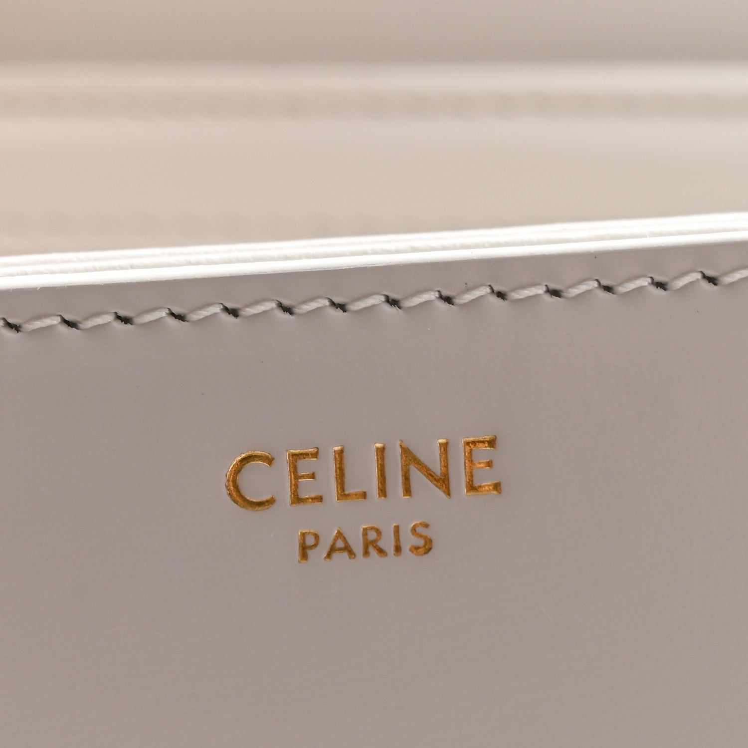 Celine Shiny Calfskin Teen Triomphe White 6 of 10
