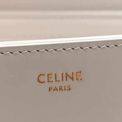 Celine Shiny Calfskin Teen Triomphe White 6 of 10