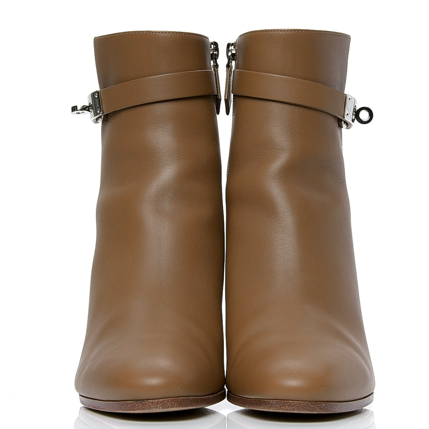 Hermes Calfskin Saint Germain Ankle Boots 40 Brun Fume 2 of 4