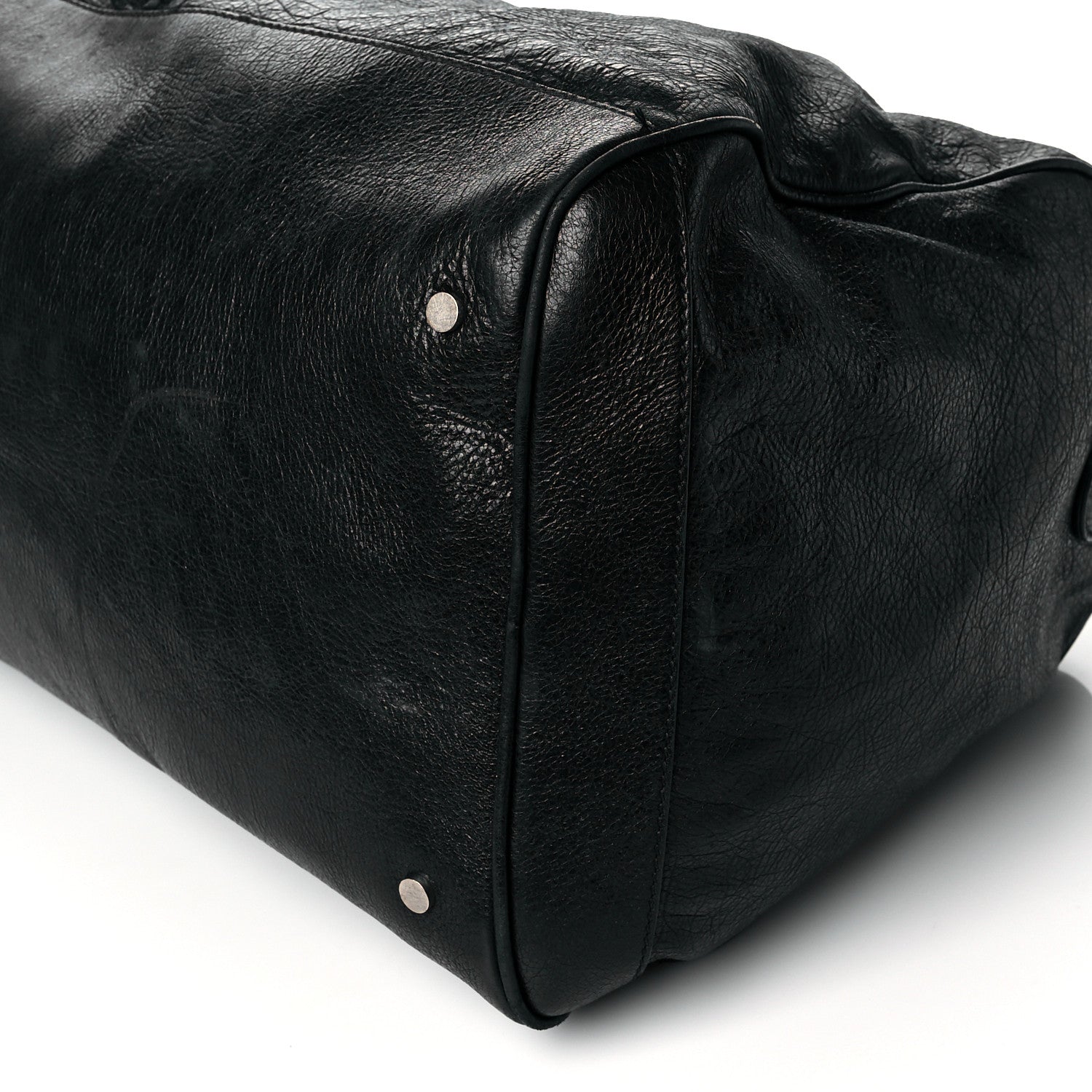 Balenciaga Agneau Classic Silver Hardware S Squash Boston Black 9 of 11