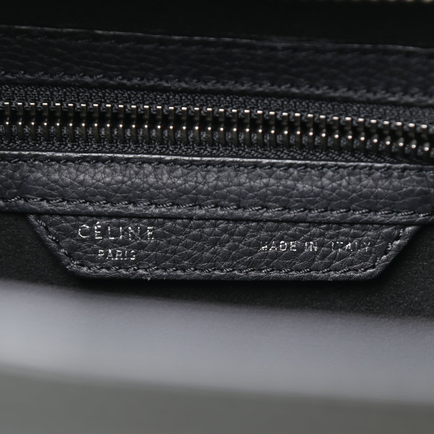 Drummed Calfskin Micro Luggage Black