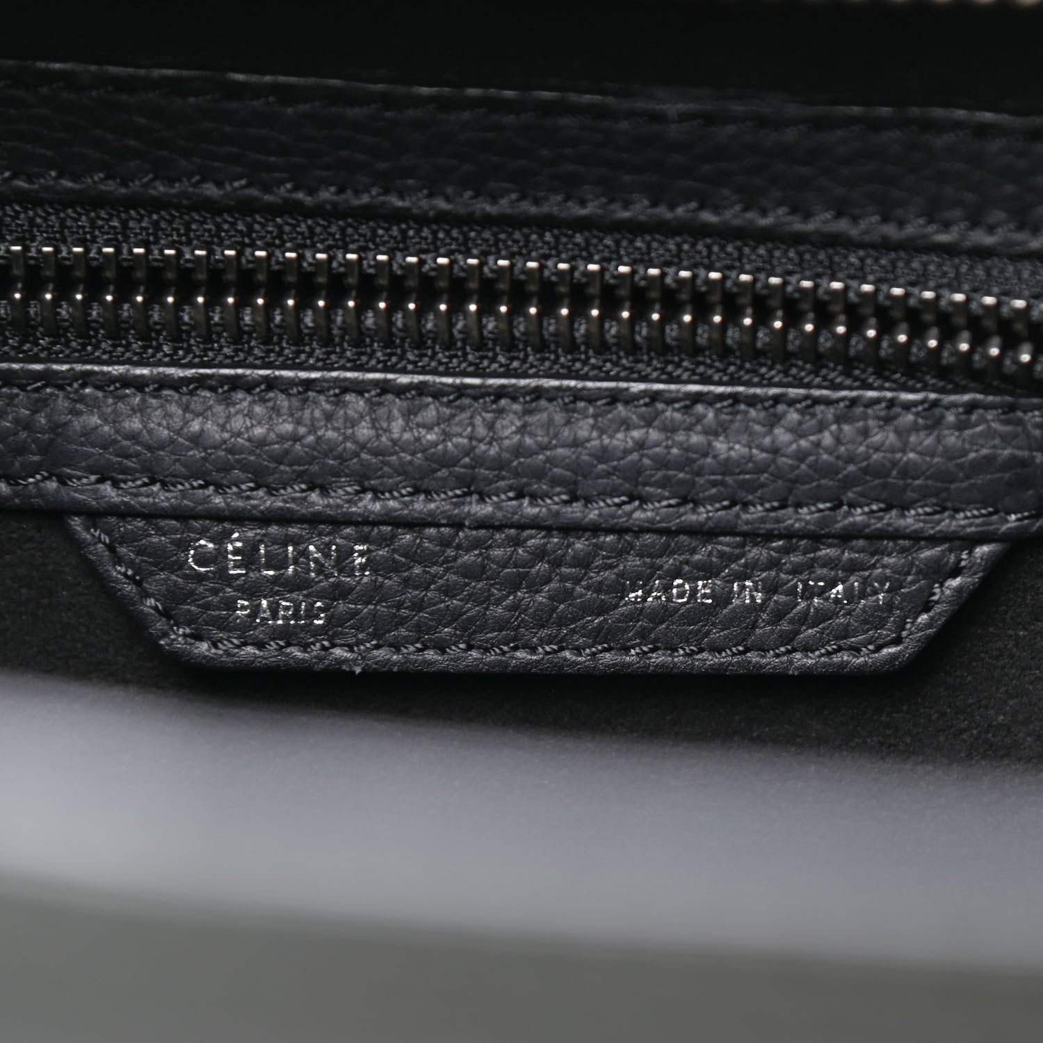 Celine Drummed Calfskin Micro Luggage Black 6 of 9