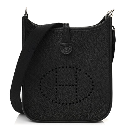 Hermes Taurillon Clemence Evelyne TPM Black 1 of 11