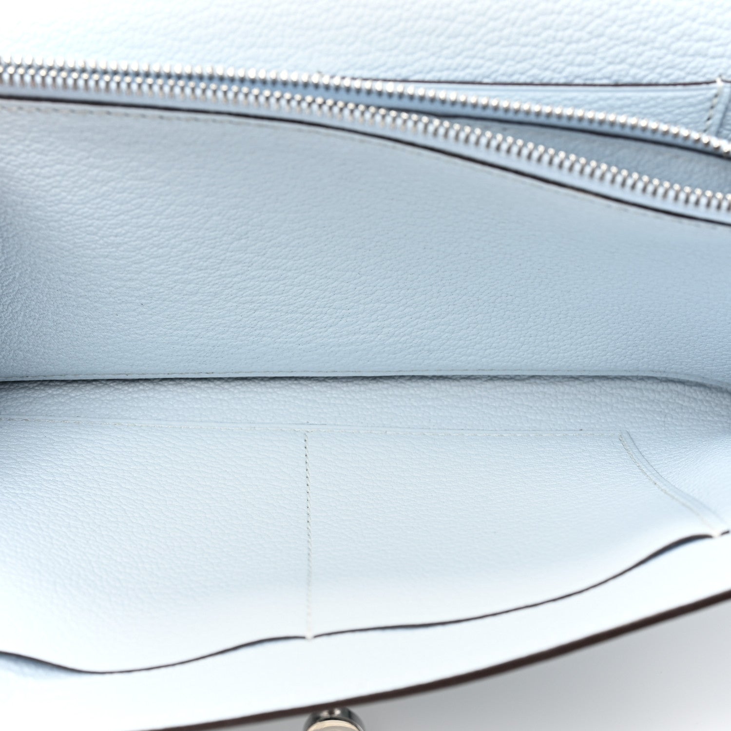 Hermes Chevre Mysore Kelly Wallet To Go Bleu Brume 5 of 11