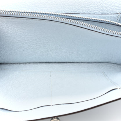 Hermes Chevre Mysore Kelly Wallet To Go Bleu Brume 5 of 11