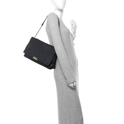 Burberry Signature Grain Large Mildenhall Shoulder Bag Black 2 of 12