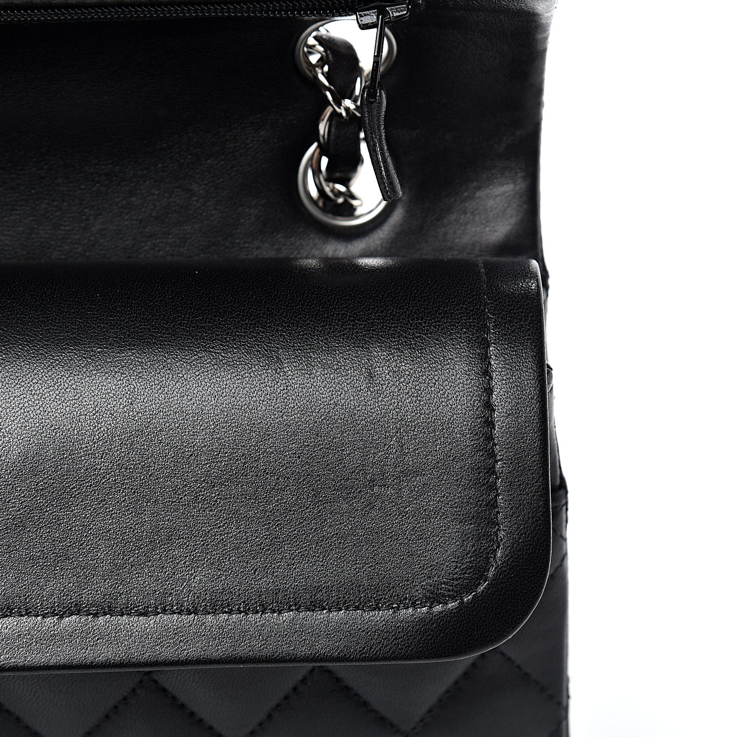 Chanel Lambskin Quilted Medium Double Flap Black 13 of 13