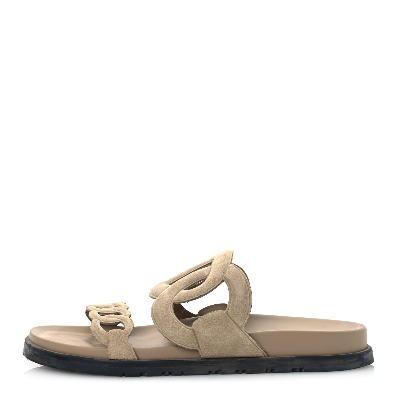 Hermes Suede Goatskin Extra Sandals 39 Beige Argile 1 of 14