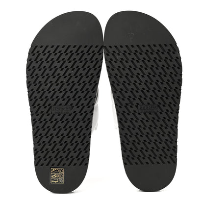 Hermes Suede Goatskin Nappa Extra Sandals 37.5 White Gold 5 of 9