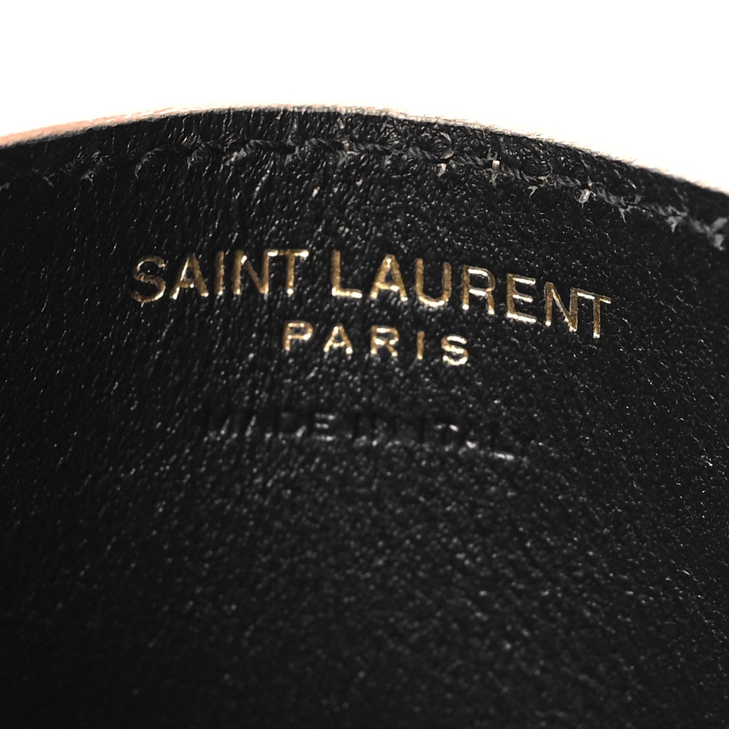 Saint Laurent Grain De Poudre Matelasse Chevron Monogram Credit Card Case 6 of 8