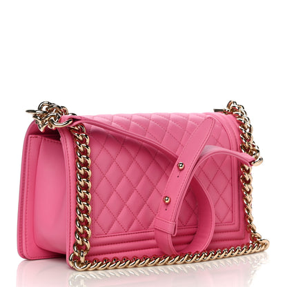 Chanel Calfskin Quilted Medium Boy Flap Pink 3 of 11
