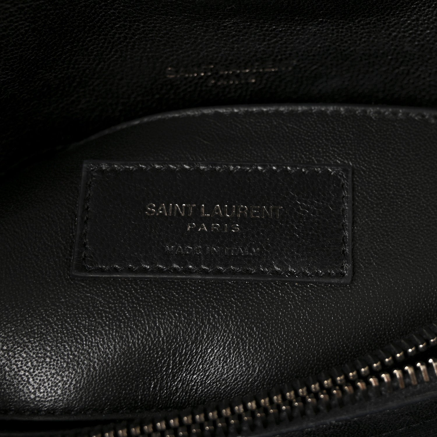 Saint Laurent Sheepskin Matelasse Chevron Monogram Medium College Bag Black 6 of 9