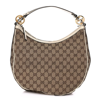 Gucci Monogram Medium GG Twins Hobo Ivory 1 of 12