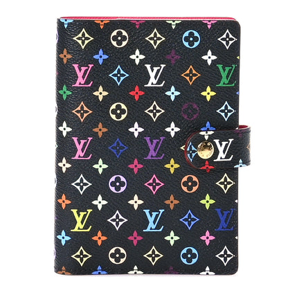 Louis Vuitton Monogram Multicolor Small Ring Agenda Cover Black Grenade 1 of 9