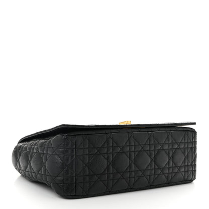 Christian Dior Grained Calfskin Cannage Large Caro Bag Black 4 of 10