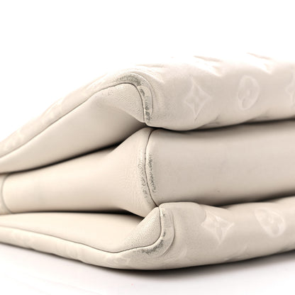 Louis Vuitton Lambskin Embossed Monogram Coussin PM Beige Cream 9 of 13