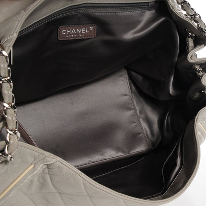 Chanel Lambskin Large East West Accordion Flap Light Grey 5 of 7