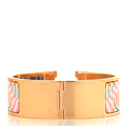 Hermes Enamel Wide Print Zebres De Tanzania Clic Clac H Bracelet PM Color Patch 3 of 4