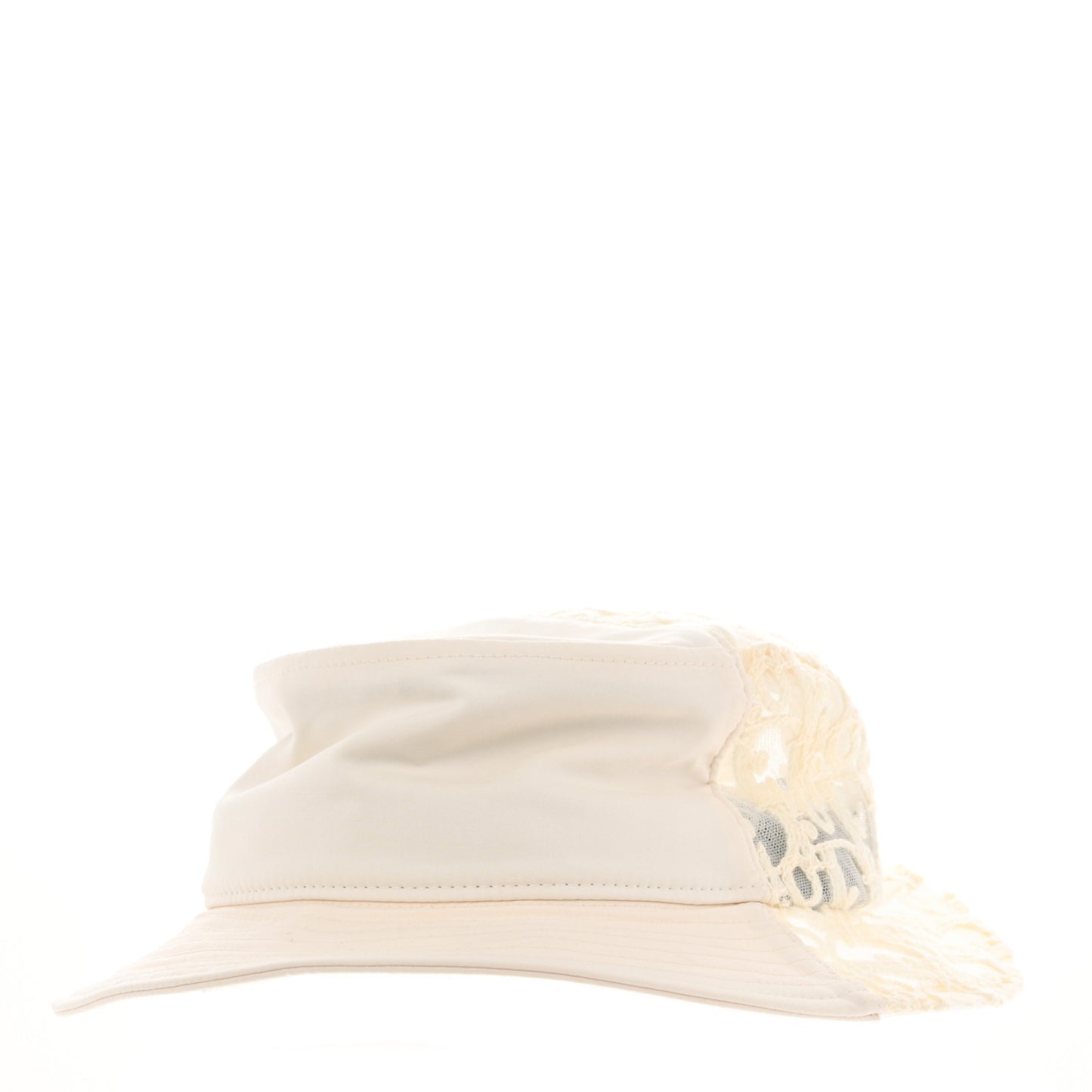 Nylon Crochet Oblique Hat M Ivory