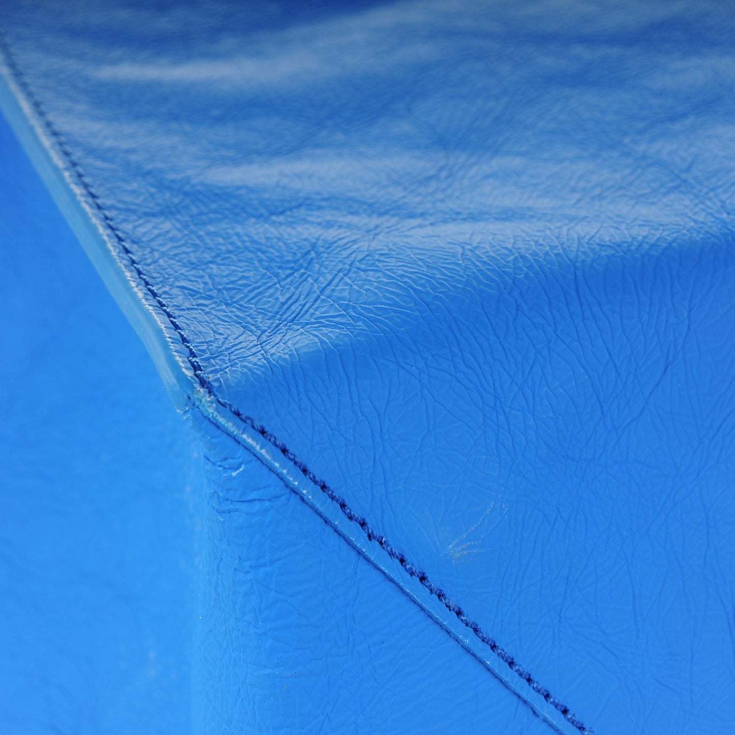 Veau Papier Basket Tote Bleu