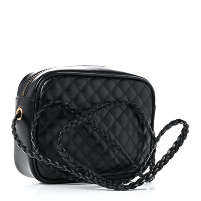 Gucci Calfskin Trapuntata Web Mini GG Shoulder Bag Black 2 of 9
