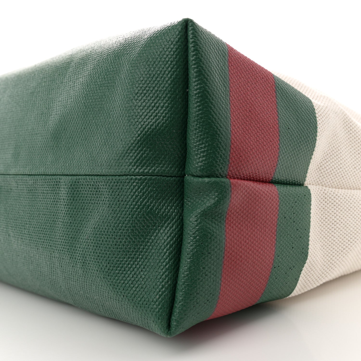 Gucci Canvas Logo Embossed Ophidia Tote Beige 10 of 10