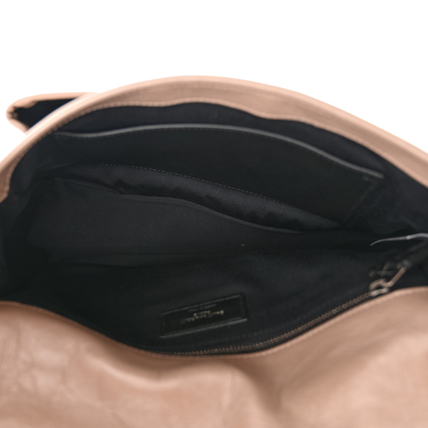 Saint Laurent Crinkled Calfskin Matelasse Monogram Medium Niki Chain Satchel Dusty Grey 5 of 11