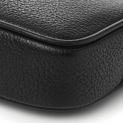 Versace Grained Calfskin Medusa Wristlet Pouch Black 9 of 10