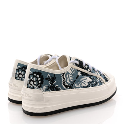 Christian Dior Cotton Butterfly Bandana Embroidered Walk'N'Dior Low Top Sneakers 36.5 Deep Blue 4 of 12