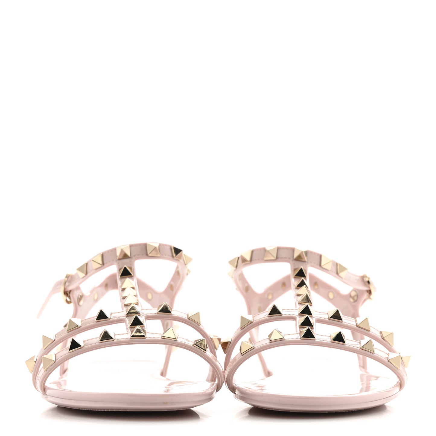 PVC Jelly Rockstud Caged Sandals 39 Water Rose