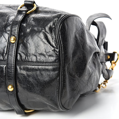 Miu Miu Vitello Lux Bow Tote Black 9 of 9