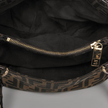 Fendi Zucca Small Mia Tote Tobacco 5 of 6