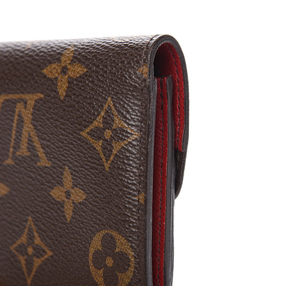 Louis Vuitton Monogram Emilie Wallet Red 10 of 11