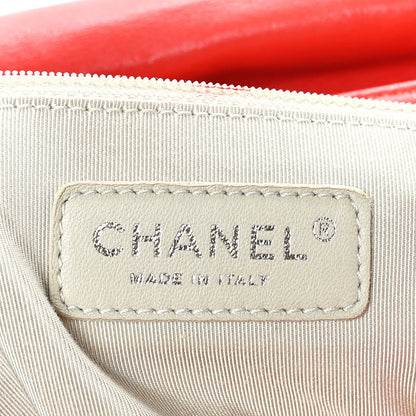 Chanel Washed Lambskin Quilted Maxi Chain Around Flap Red 6 of 10