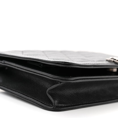 Chanel Caviar Quilted Boy Wallet On Chain WOC Black 10 of 12