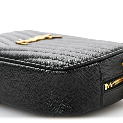 Saint Laurent Grain De Poudre Matelasse Monogram Mini Lou Camera Bag Black 10 of 11