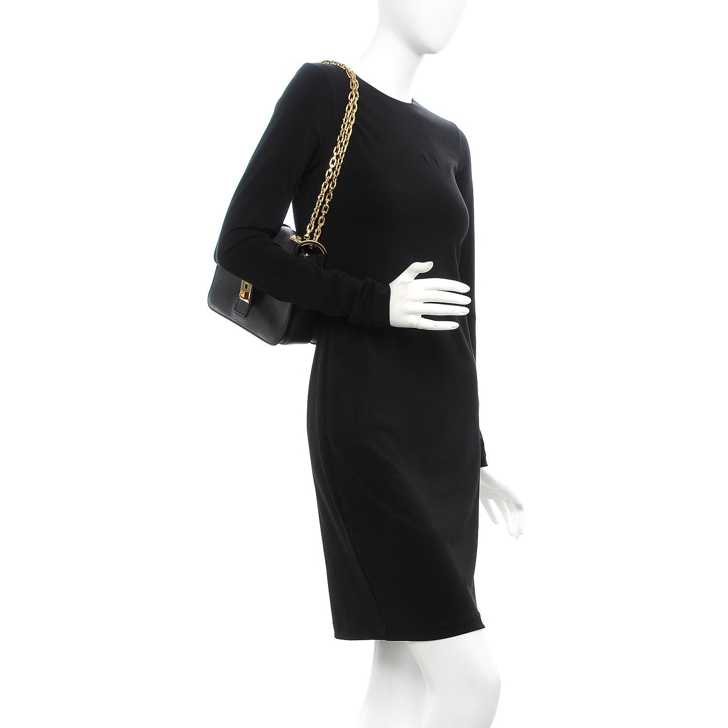 Valentino Garavani Grained Calfskin B-Rockstud Flap Black 2 of 9