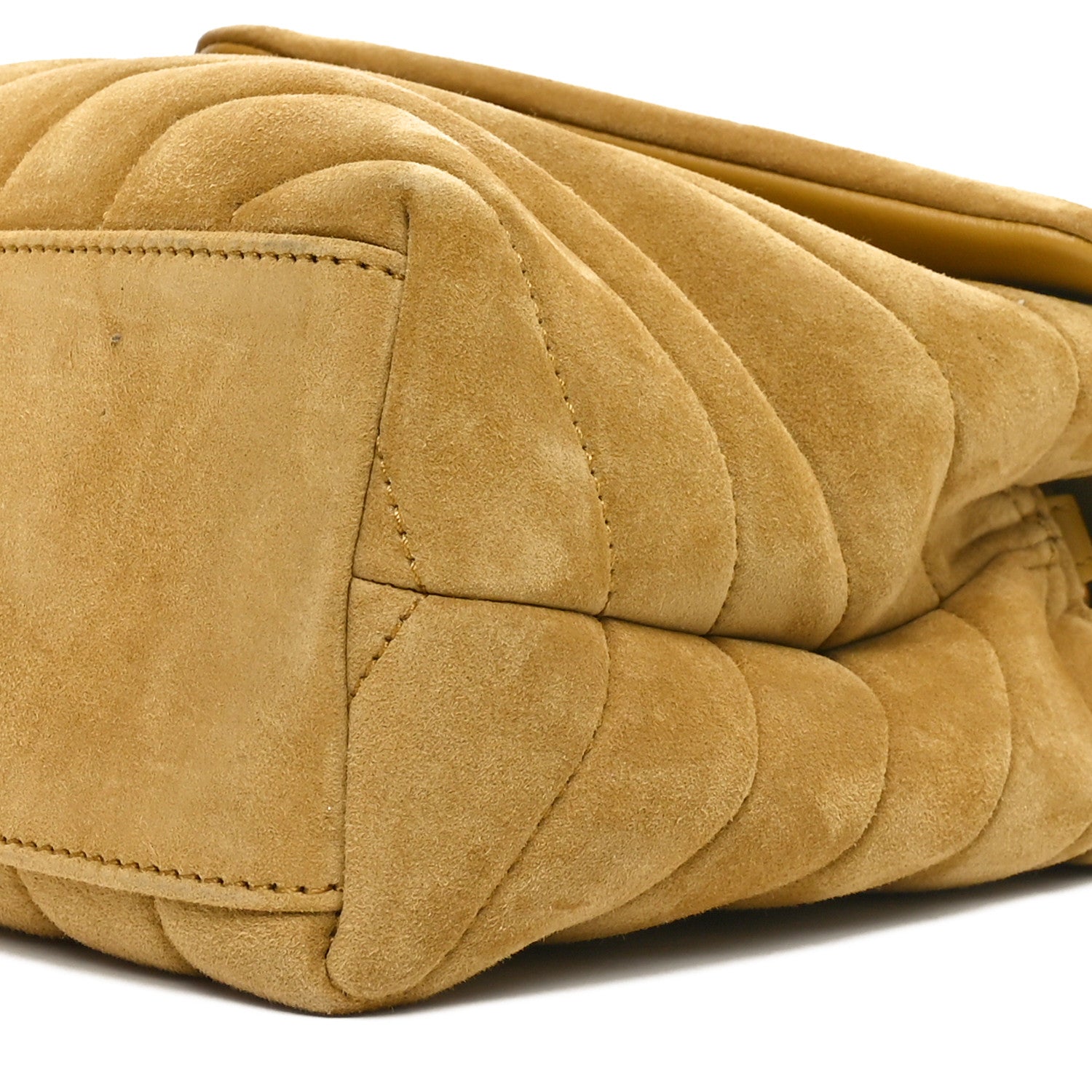 Saint Laurent Suede Y Quilted Monogram Small Loulou Shoulder Bag Chartreuse 10 of 10