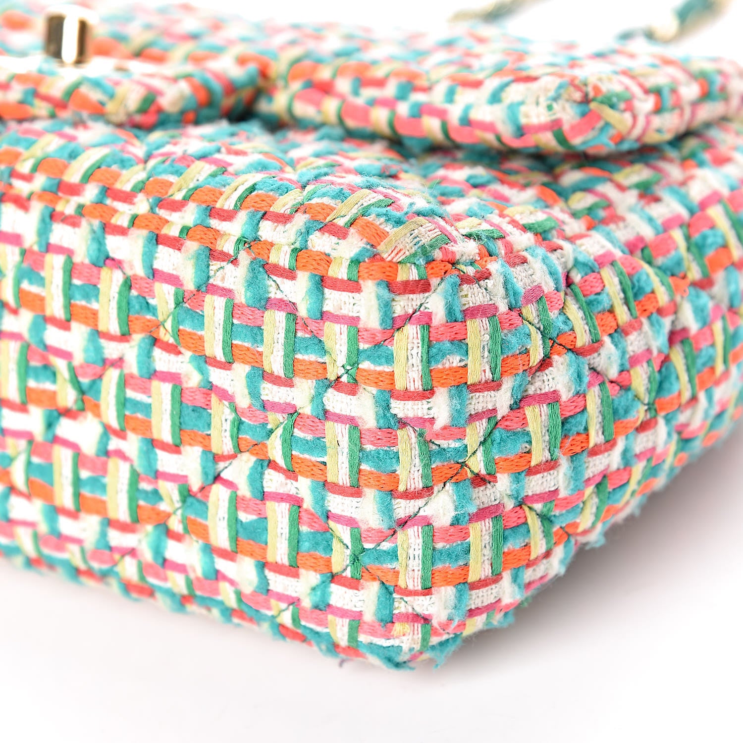 Chanel Tweed Quilted Mini Rectangular Flap Multicolor 12 of 12